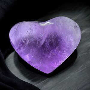 Amethyst Crystal Heart Carving (11)‎